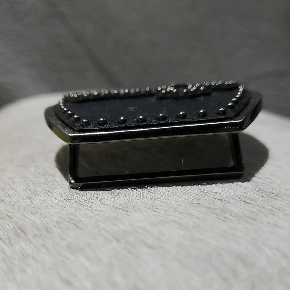 Guess Black and Silver Cross Belt Buckle